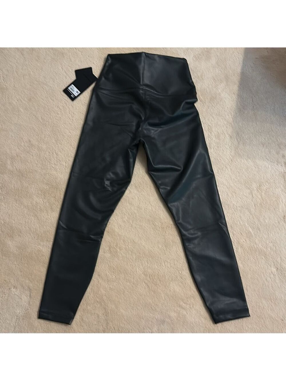 90 Degrees leatherette leggings in deep Forest green - Picture 5 of 5